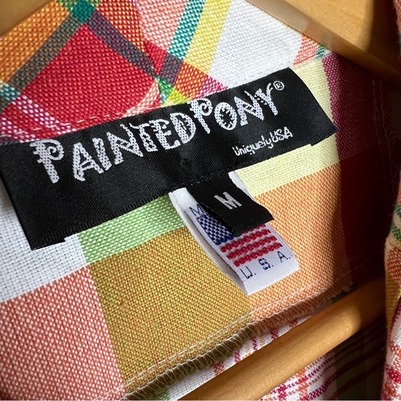 Painted Pony Made In USA Plaid Button Up Balzer Jacket Size M - Picture 4 of 7